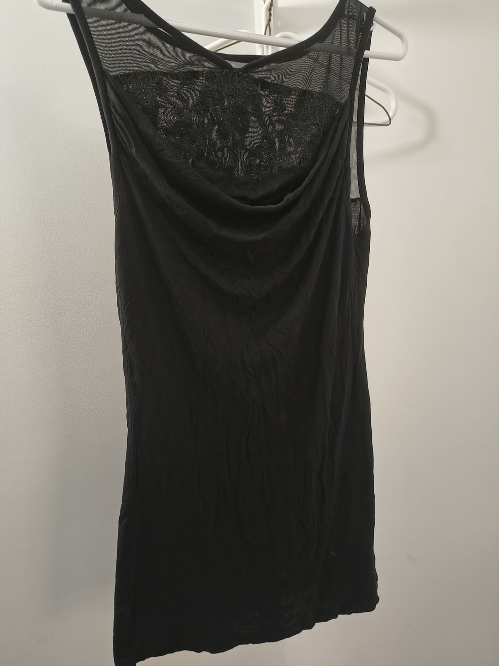 Women's Black Lace-Back Dynamite Sleeveless Top